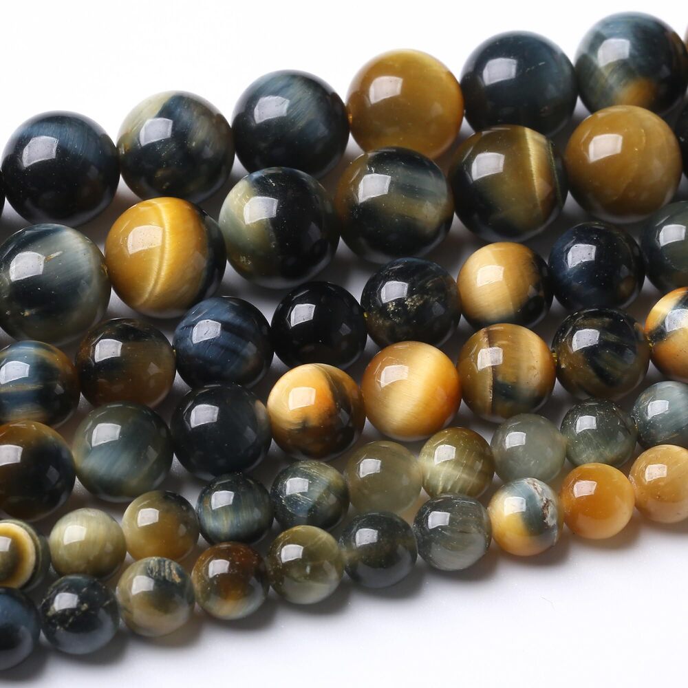 3558 12MM Dreamlike Tiger Eye Round Loose Beads Natural Gem Beads Crystal